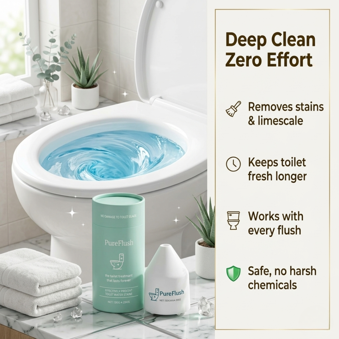 Stop Scrubbing Your Toilet Forever and Enjoy Effortless Self Cleaning Hygiene with PureFlush™