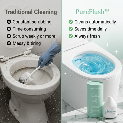 Stop Scrubbing Your Toilet Forever and Enjoy Effortless Self Cleaning Hygiene with PureFlush™