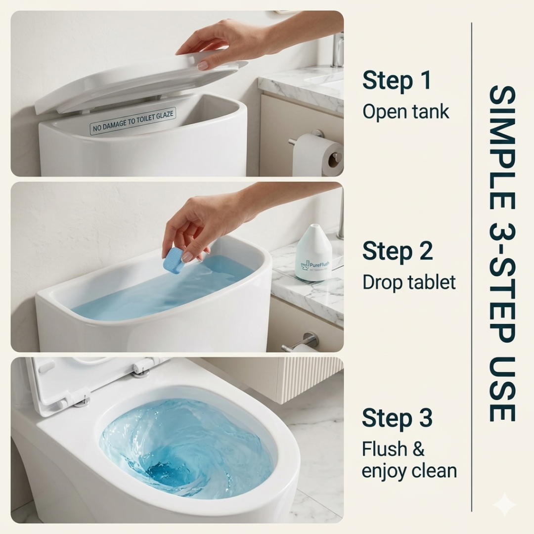 Stop Scrubbing Your Toilet Forever and Enjoy Effortless Self Cleaning Hygiene with PureFlush™