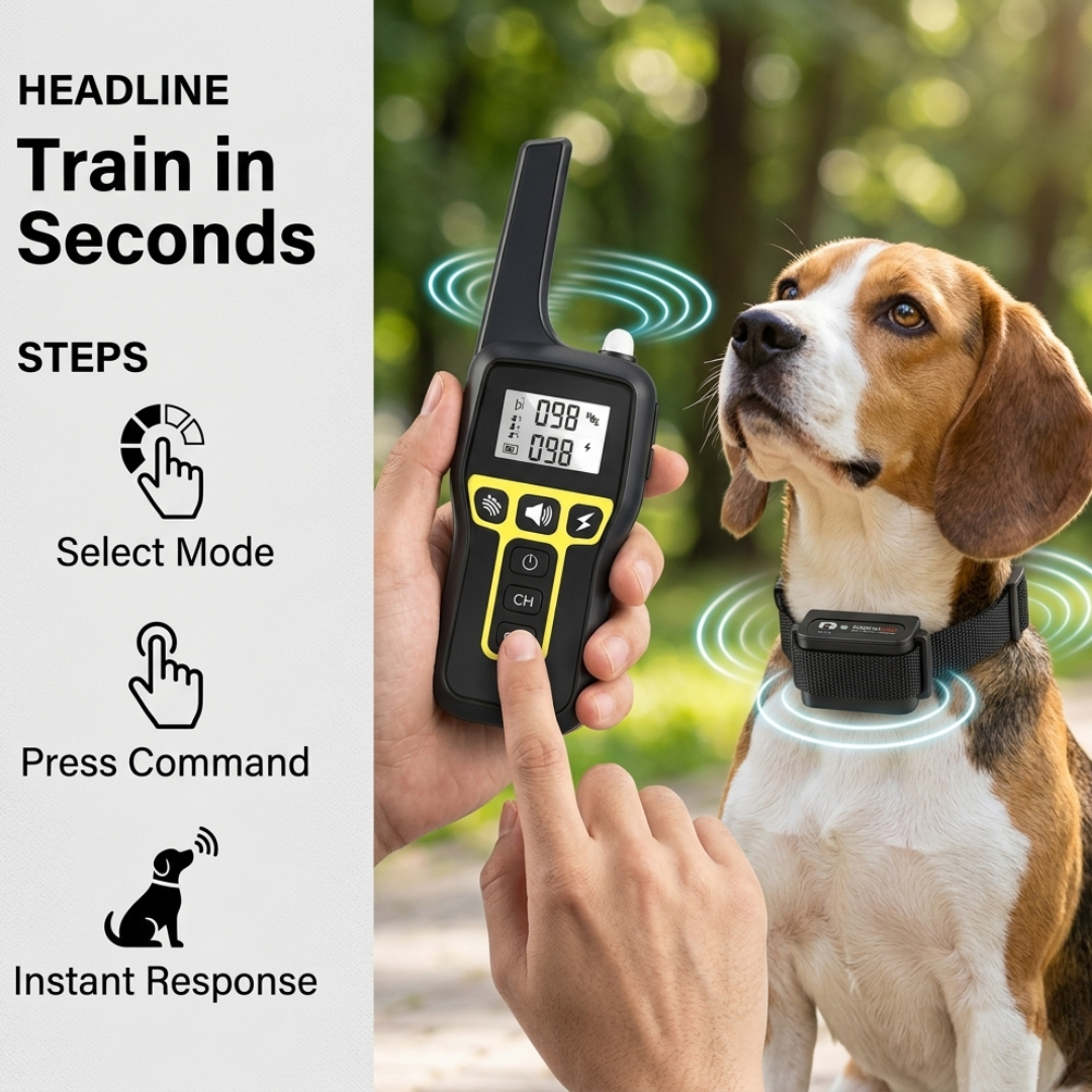 Stop Your Dog’s Barking Without Stress, Shocks, or Guesswork using K9Control™ Smart Training Collar