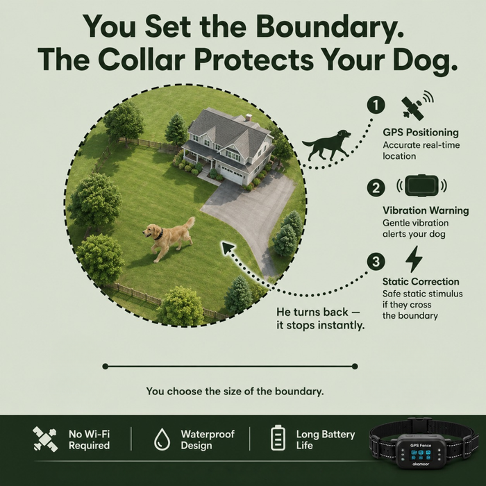Akamoor™ PawFence GPS Wireless Dog Fence — Real Time Boundary Alerts — image 5