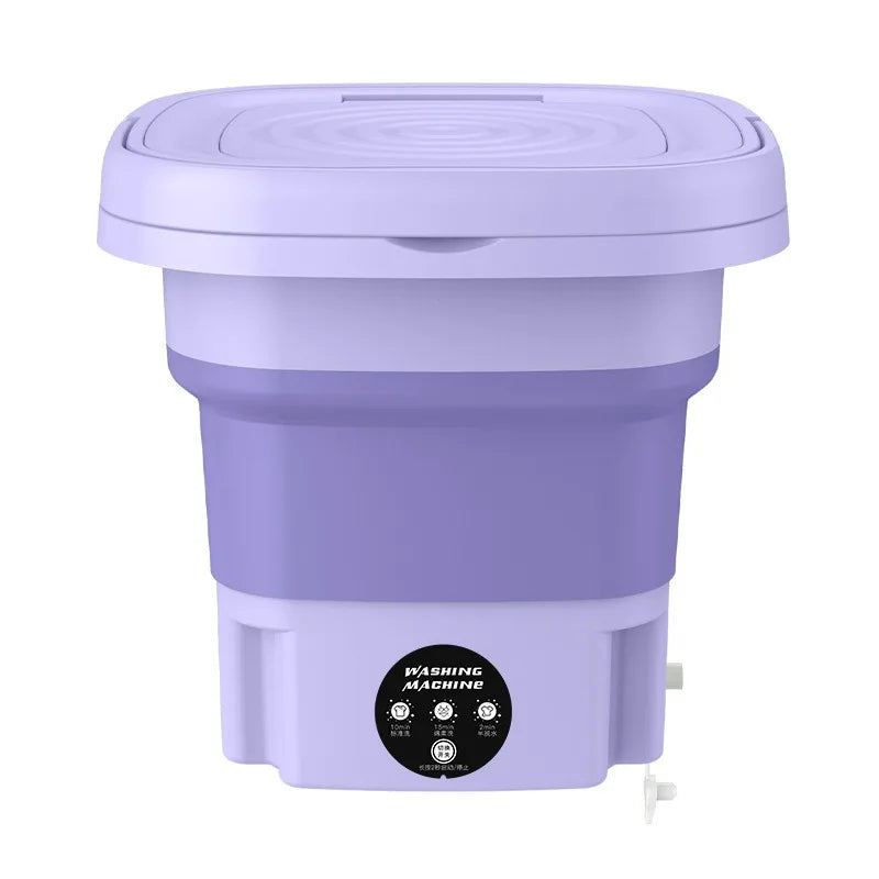 Household small folding washing machine, student dormitory underwear, socks, mini cleaning machine, portable washing bucket