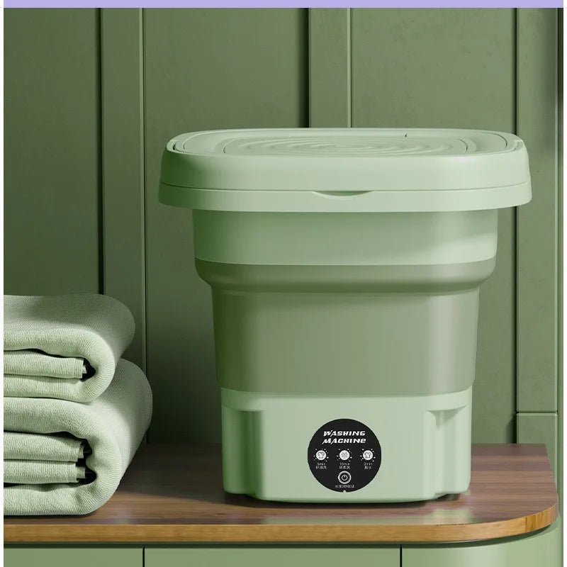 Household small folding washing machine, student dormitory underwear, socks, mini cleaning machine, portable washing bucket