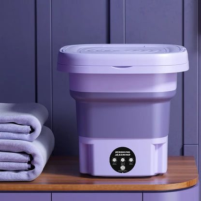 Household small folding washing machine, student dormitory underwear, socks, mini cleaning machine, portable washing bucket